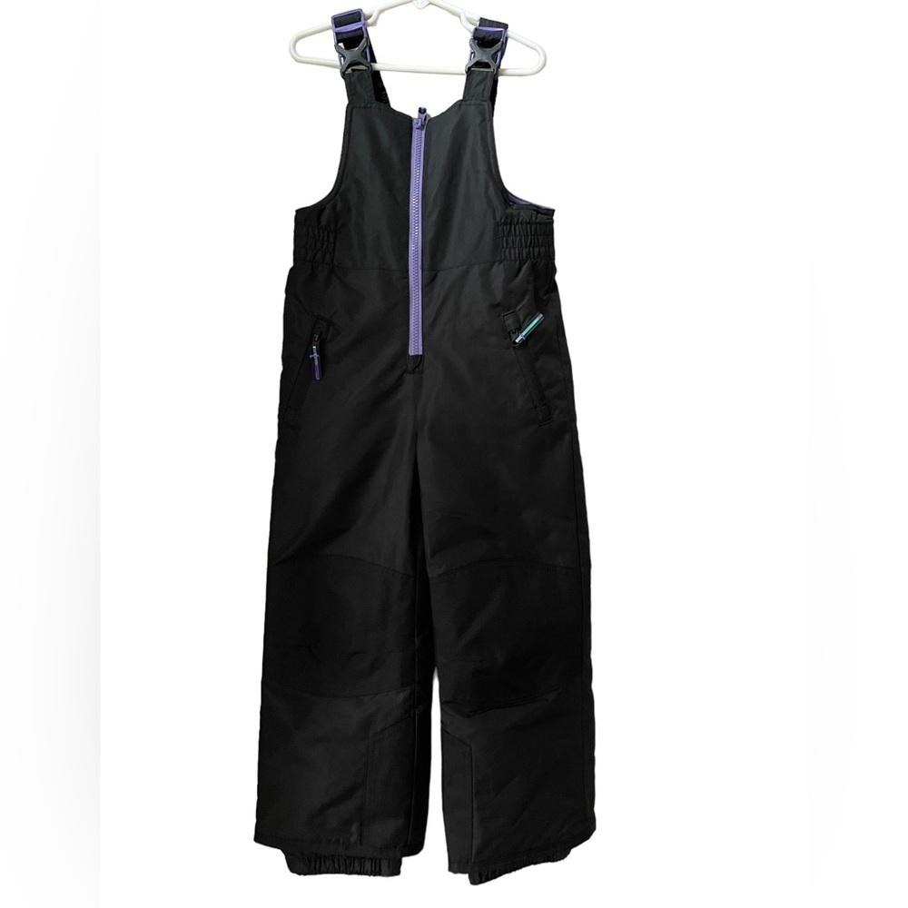 Kids Black Snow Bib Overalls Size XS 4-5